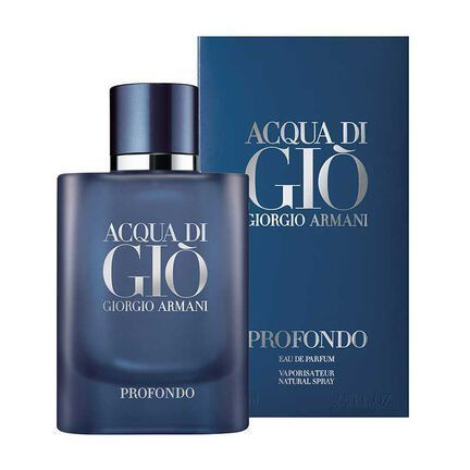 Acqua di Gio Profondo Eau De Parfum 2.5oz by Giorgio Armani in elegant blue bottle for men