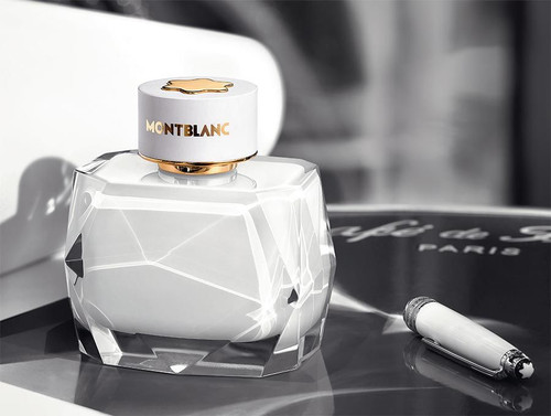 White bottle of Signature by Montblanc Eau de Parfum 3.0 oz, a sophisticated women’s fragrance
