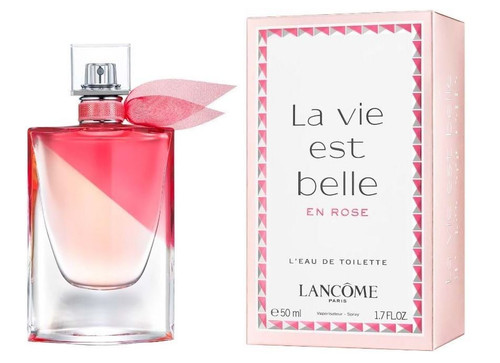 La Vie est Belle en Rose Lancome 3.4oz Eau De Toilette bottle - long-lasting floral and elegant women’s perfume under $100