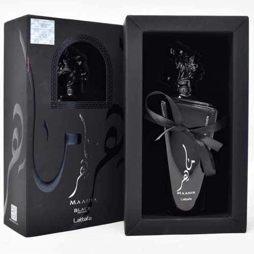 Maahir Black Edition Lattafa 3.3oz– long-lasting designer unisex perfume in a stylish black flacon