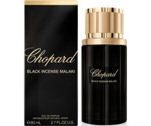 Chopard Black Incense Malaki 2.7 oz Unisex Eau de Parfum – light floral luxury unisex perfume in an elegant bottle
