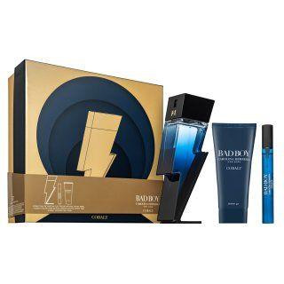 Bad Boy Cobalt Parfum Electrique Men’s 3pc Gift Set – 3.4oz & 0.34oz EDP + 3.4oz Shower Gel Combo