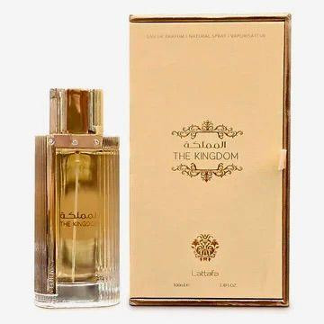 The Kingdom by Lattafa EDP 3.4oz designer floral perfume for women with a stylish, sweet scent
