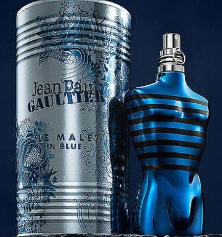 Le Male In Blue by Jean Paul Gaultier Eau De Parfum Spray For Men 4.2oz