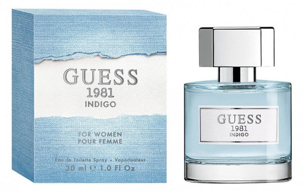 Guess 1981 Indigo Femme Eau De Parfum 3.4oz - women’s elegant, long-lasting designer fragrance in a sleek blue bottle, gift-worthy