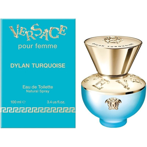 Dylan Turquoise Pour Femme 1.7oz Eau De Parfum -women’s gift-worthy, elegant, long-lasting designer fragrance in a sleek blue bottle