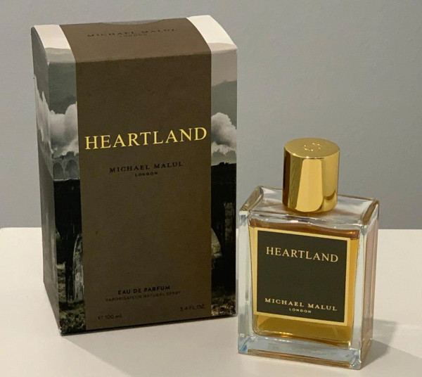 Michael Malul Heartland Eau De Parfum 3.4oz bottle - luxury men’s fragrance with timeless masculine charm and modern designer style.