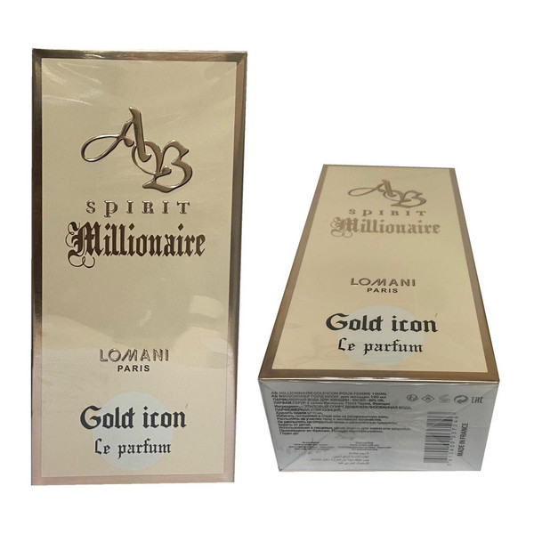 Spirit Millionaire Gold Icon by Lomani Paris 3.3oz EDP