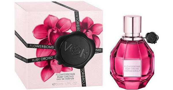 Flowerbomb Ruby Orchid by Viktor & Rolf Eau De Parfum 1.7oz- elegant, timeless women’s designer fragrance with long-lasting scent