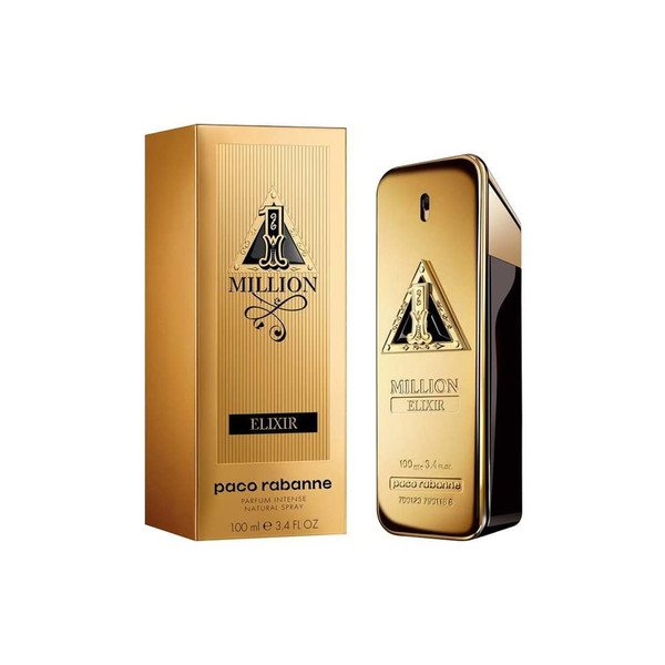 1 Million Elixir by Paco Rabanne Eau de Parfum 3.4oz for men – a fresh, long-lasting luxury designer fragrance in an elegant gold bottle