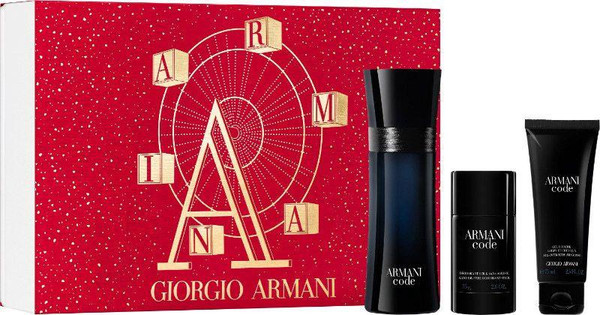 Armani Code 3PC Gift Set – Men’s Eau de Toilette 4.2oz, deodorant & body shampoo