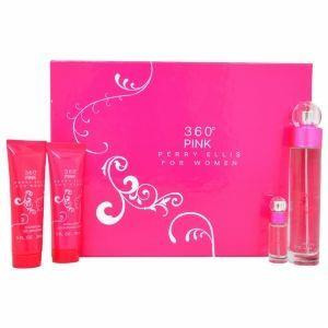 360 Pink by Perry Ellis 4pc Perfume Gift Set for Women – Under $100