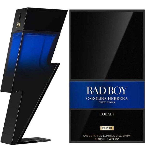 Bad Boy Cobalt Elixir by Carolina Herrera EDP -modern, refined men’s fragrance with lasting allure, 1.7oz bottle