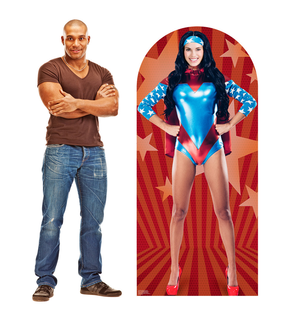Woman Super Hero Stand In
Lifesize Cardboard Cutout  with model