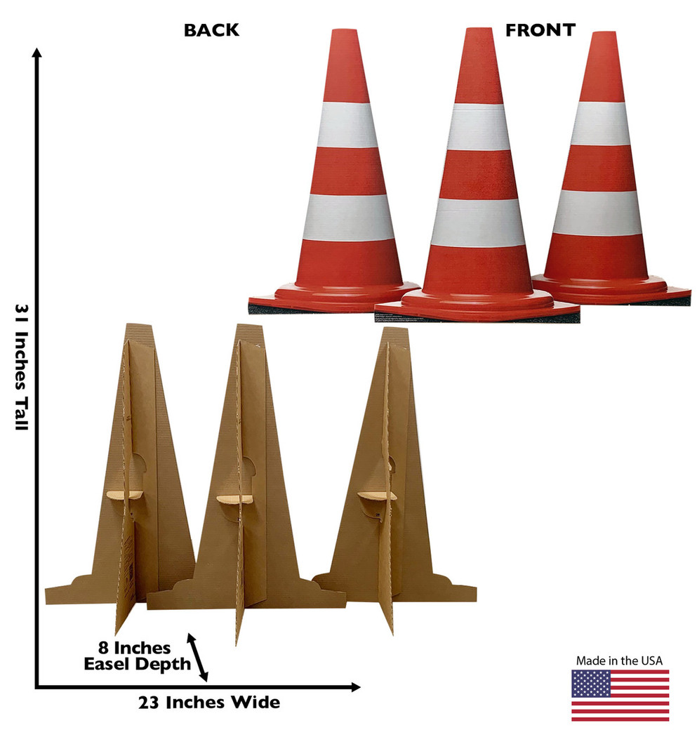 Construction Cones (Set of Three)