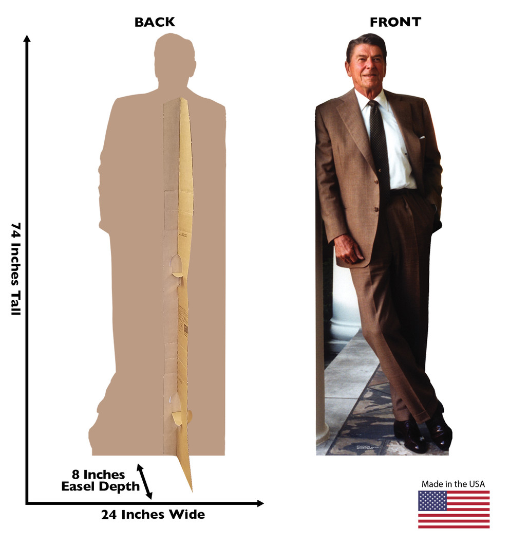 Ronald Reagan Brown Suit Lifesize Cardboard Cutout Dimensions