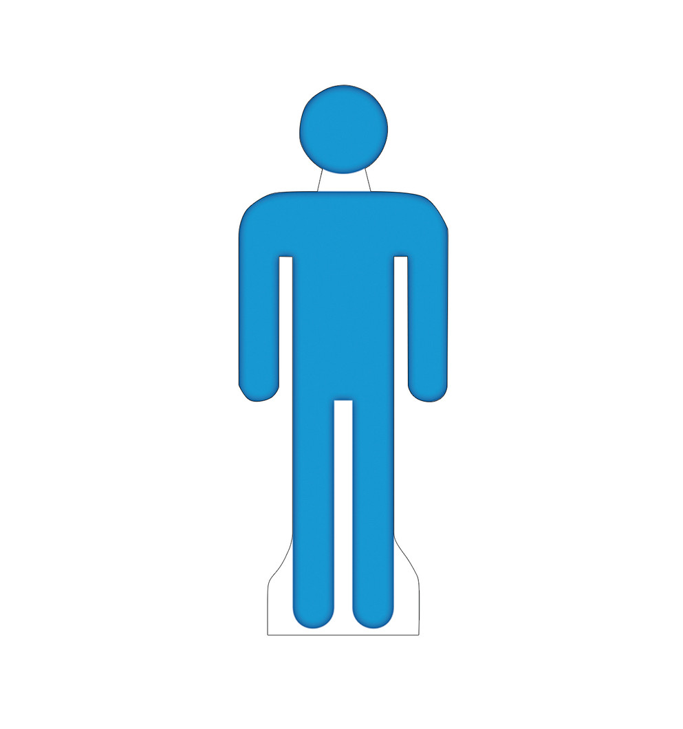 Man Symbol Lifesize Cardboard Cutout