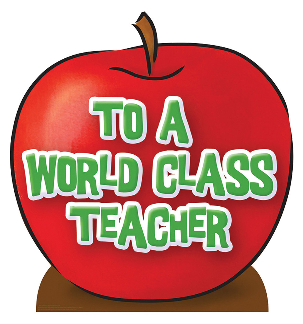 To a World Class Teacher Apple - Red