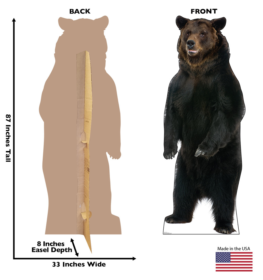 Brown Bear
Lifesize Cardboard Cutout Dimensions