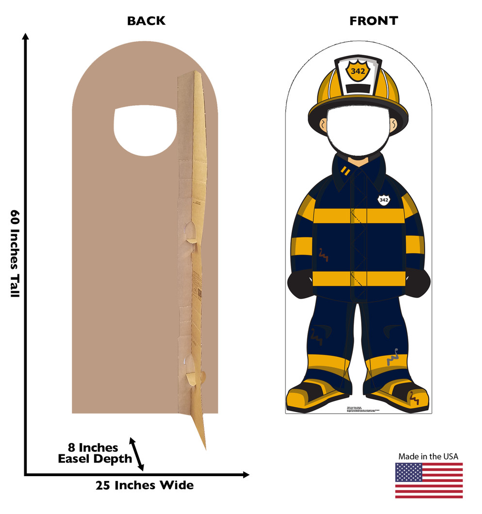 Cartoon Fireman Standin
Lifesize Cardboard Cutout  Dimensions