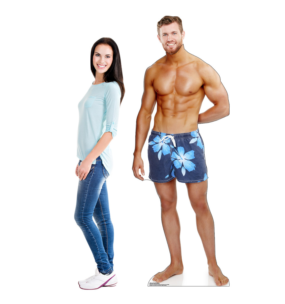 Beach Muscle Man Standin
 Lifesize Cardboard Cutout