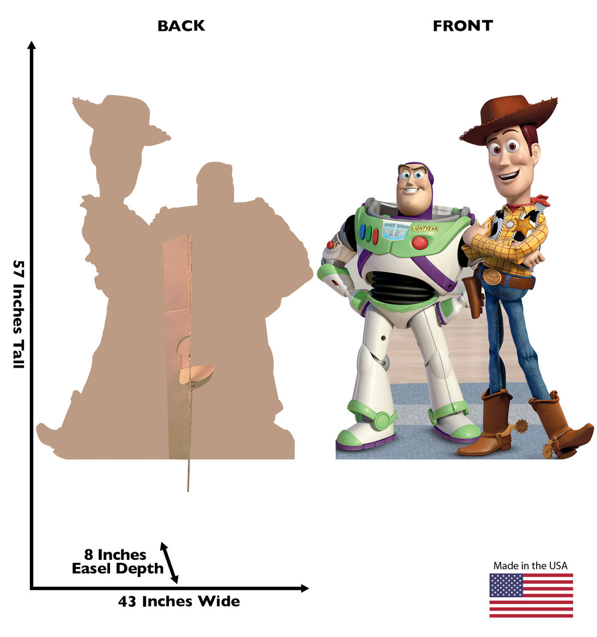 Cardboard Cutout Toy Story Y Woody Toy Story Buzz And Woody Cutout