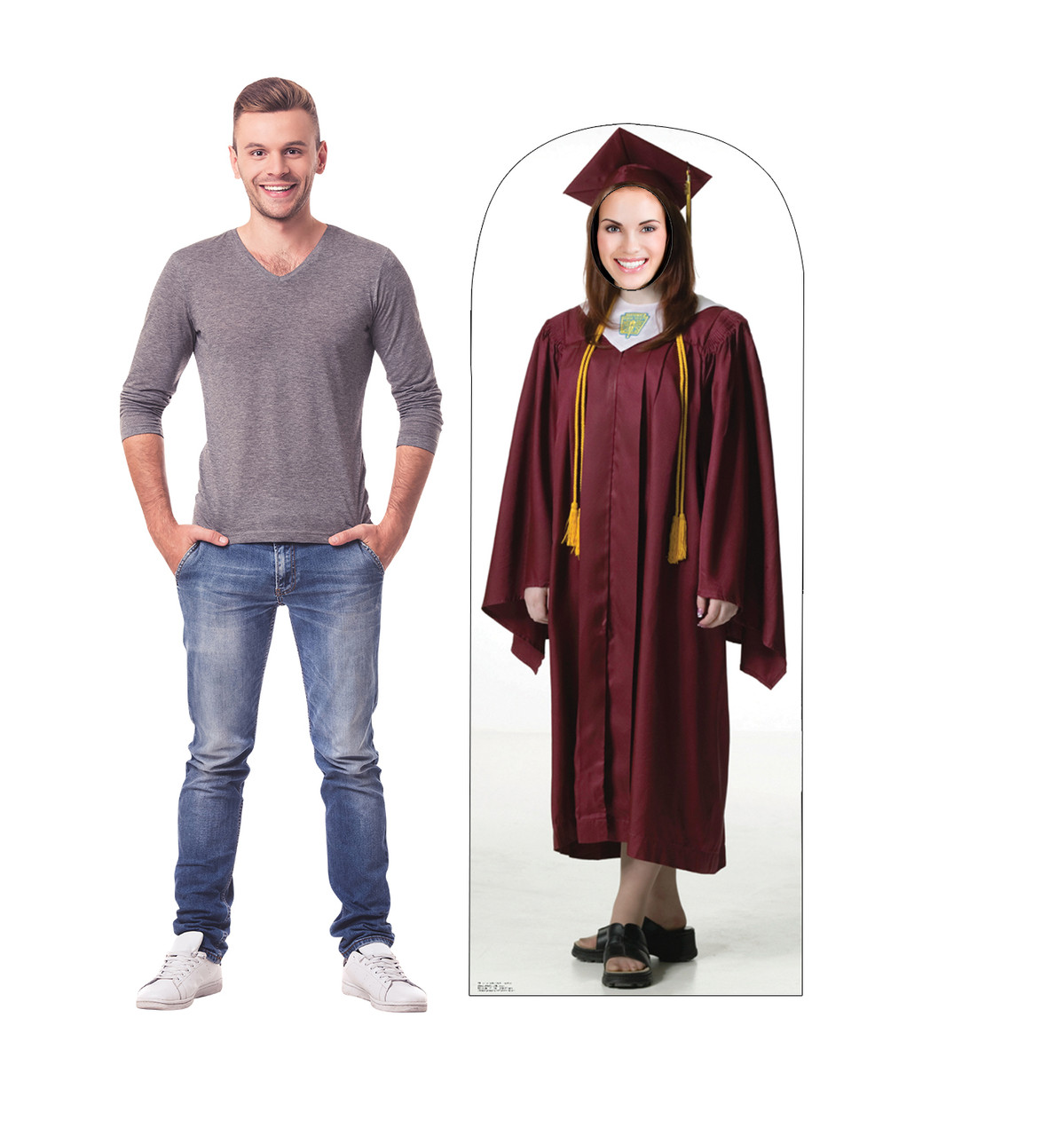 Graduation Glam | Red Cap & Gown Standup | Perfect for Celebrations