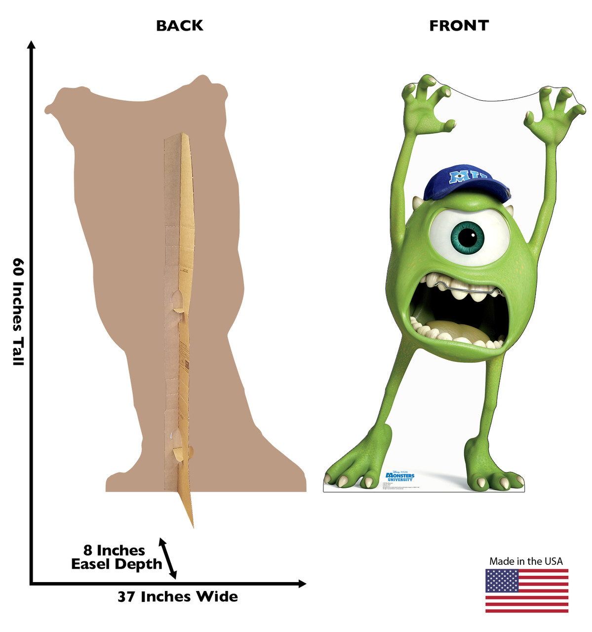 Monsters University | Life-size Mike Wazowski Cutout | Fun Party Decoration