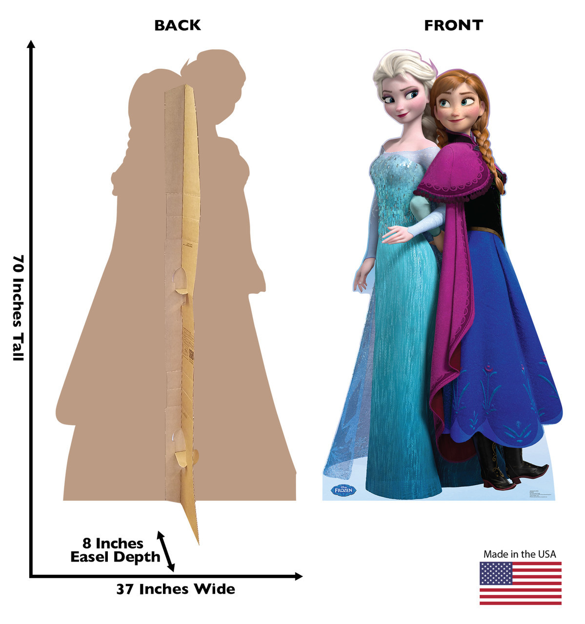 Disney Frozen Lifesize Cutout: Elsa Anna Party Decor
