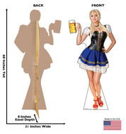 Charming Blue Skirt Bar Maiden Cutout