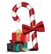 Festive Candy Cane Cutout