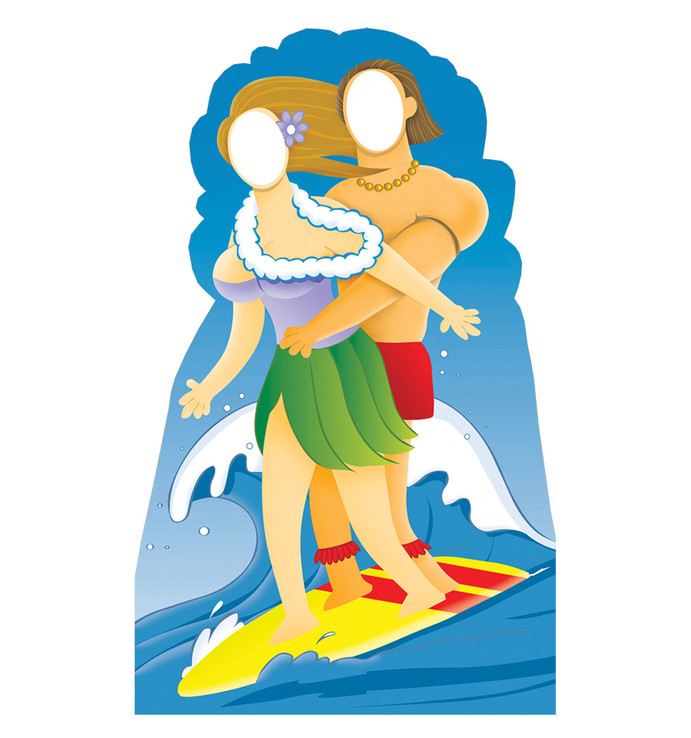 Surf Board Couple Stand-In