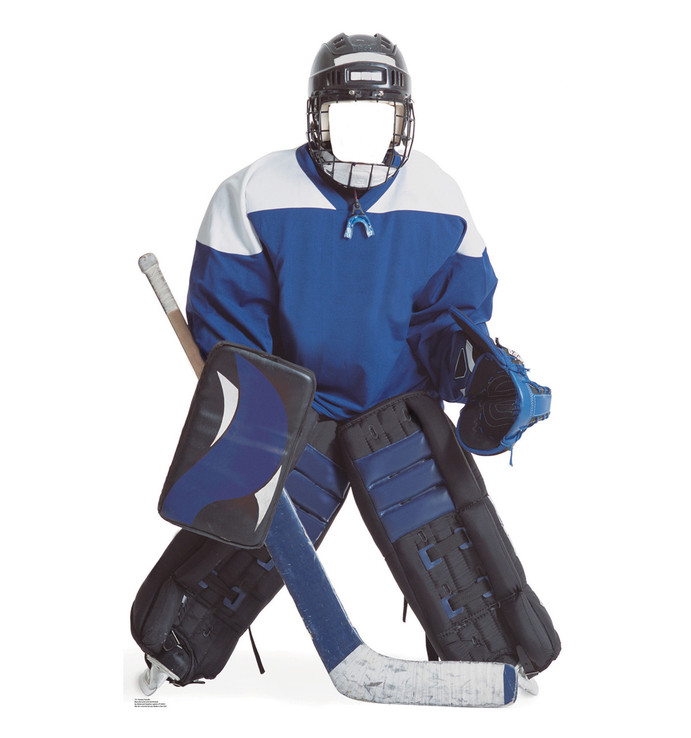 Hockey player stand in Lifesize Cardboard Cutout