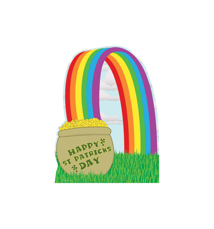 Pot of Gold with Rainbow Lifesize Cardboard Cutout