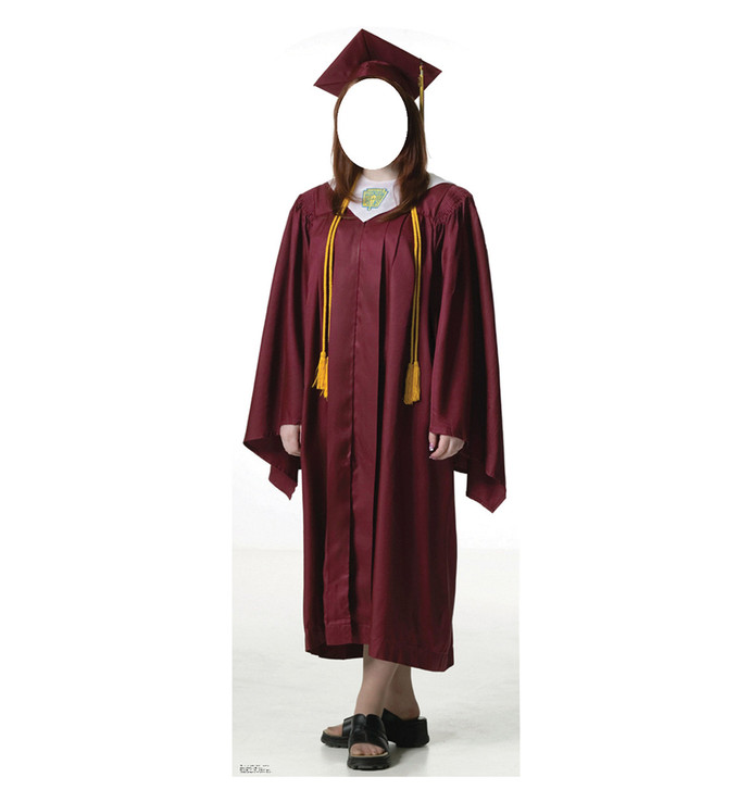 Female Graduate Red Cap and Gown Standin
Lifesize Cardboard Cutout