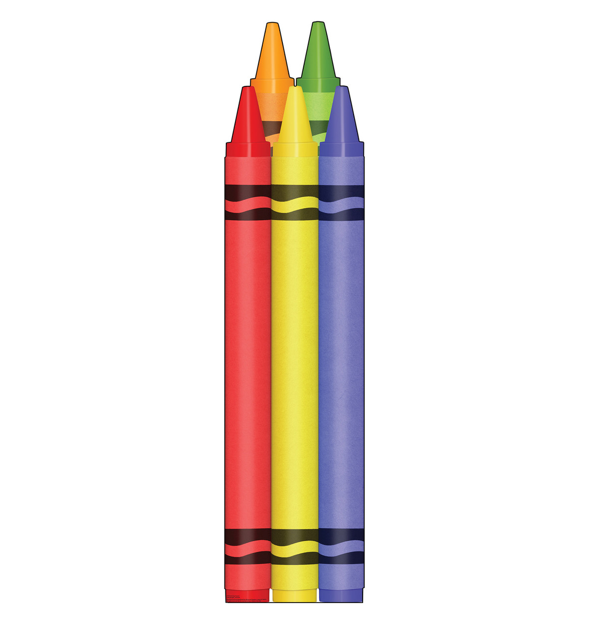 Advanced Graphics Coloring Crayons Cardboard Cutout, 76 x 18 in.