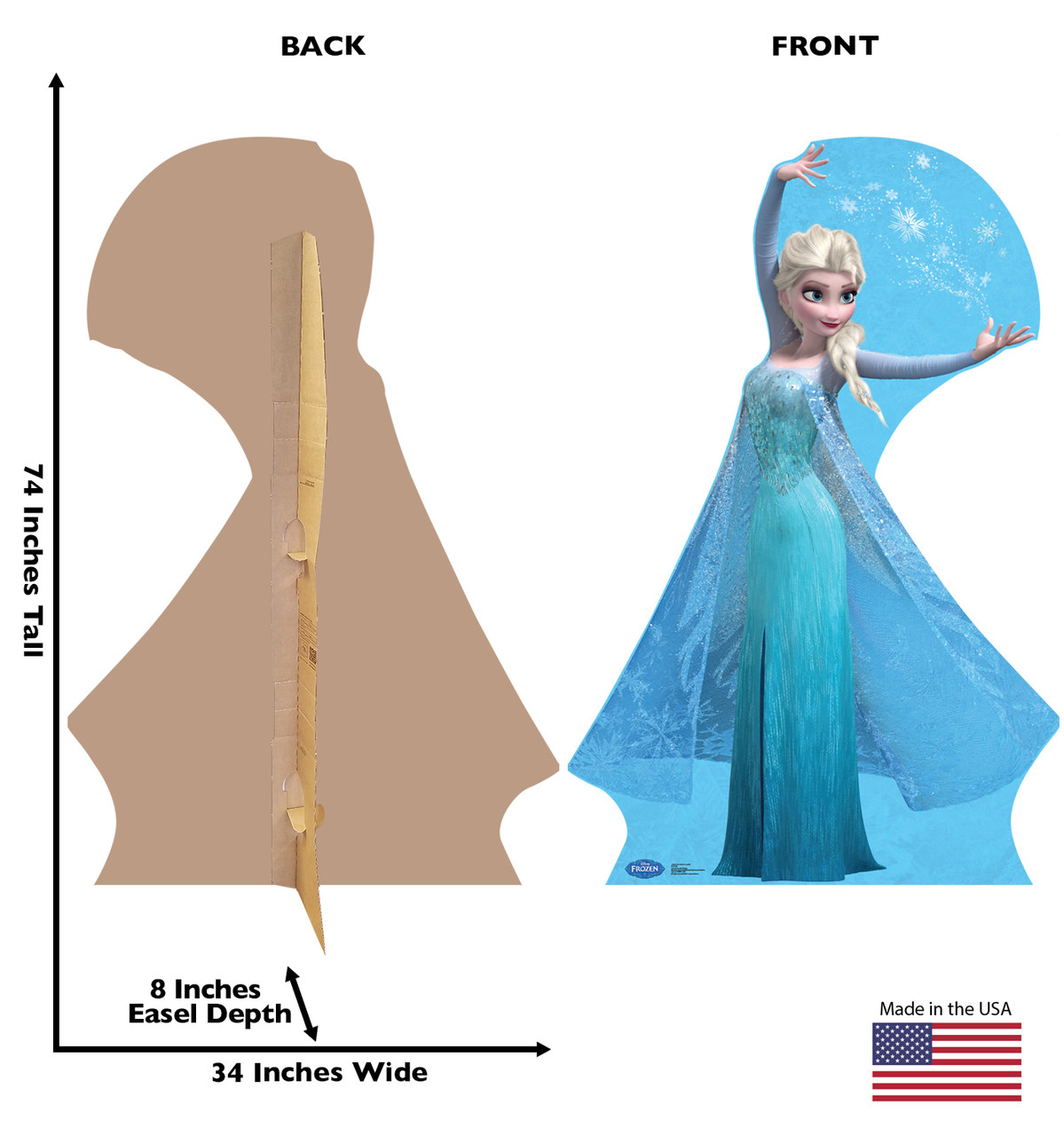 Life-Size Cardboard Cutout of Elsa Frozen 2