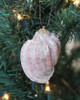 Small Harpa Shell Glitter Christmas Ornament - Handmade in Huntington Beach, California, USA