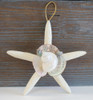 Hand-Crafted White Finger Starfish Collage Ornament