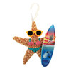 Surfer Starfish Christmas Ornament - Turquoise Bikini