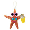 Beach Bucket Girl Starfish Ornament Pink Bikini