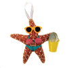 Beach Bucket Girl Starfish Ornament Turquoise Bikini
