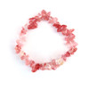 Cherry Quartz Chip Gemstone Bracelet