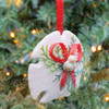 Sand Dollar Ornament on Christmas Tree with Lights