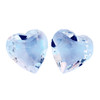 Clear Faceted Hearts