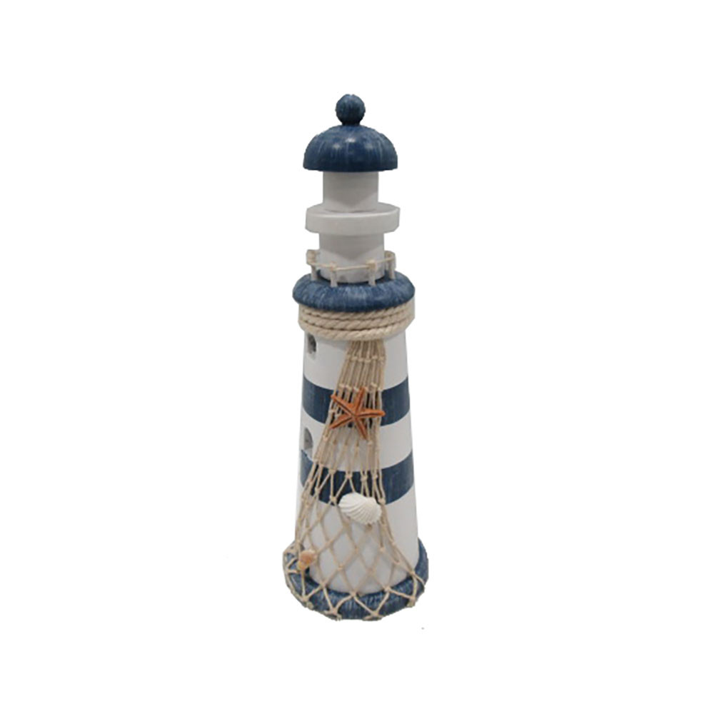 Nautical White & Blue Lighthouse - Coastal Light House Decor ...
