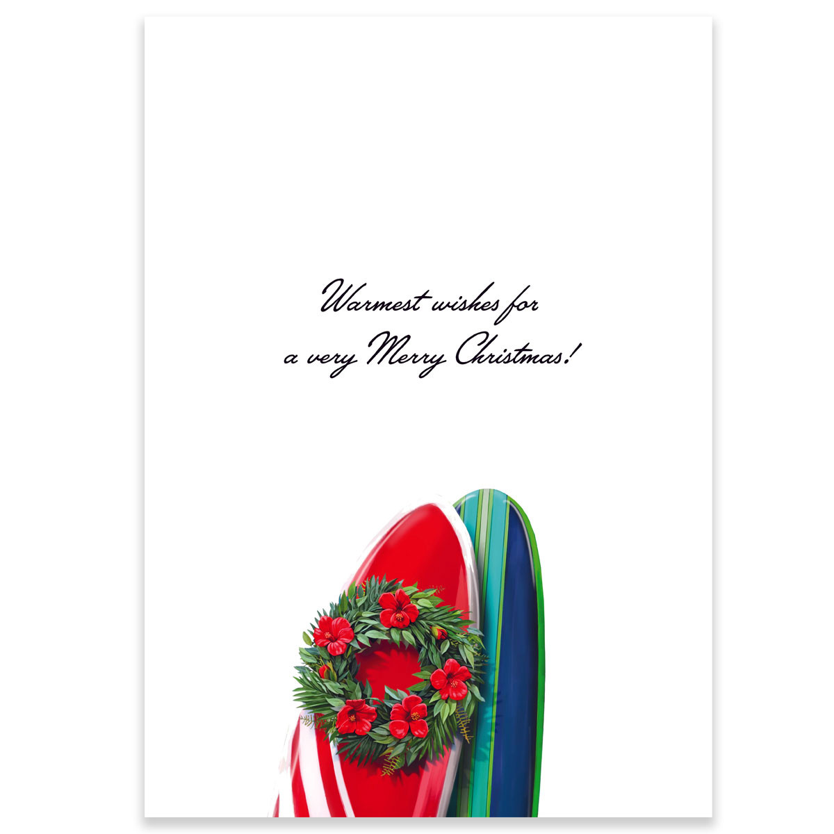 Beach Surfboards Christmas Cards - Coastal Christmas Stationery