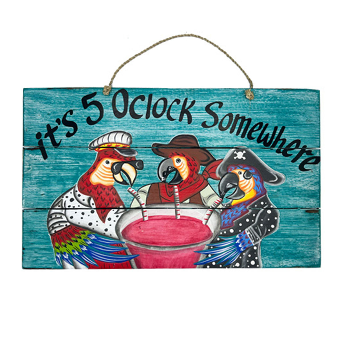 bridge ship house HATESATE 5.5 サイン入り It's 5 O'Clock Somewhere Wood Sign - Tropical Decor - California