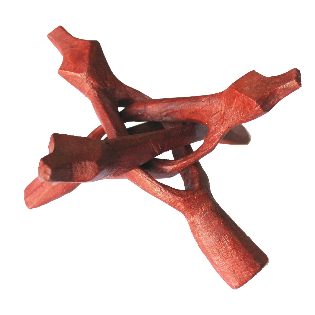 6î Wooden Snake Stand - Medium Seashell Display - California
