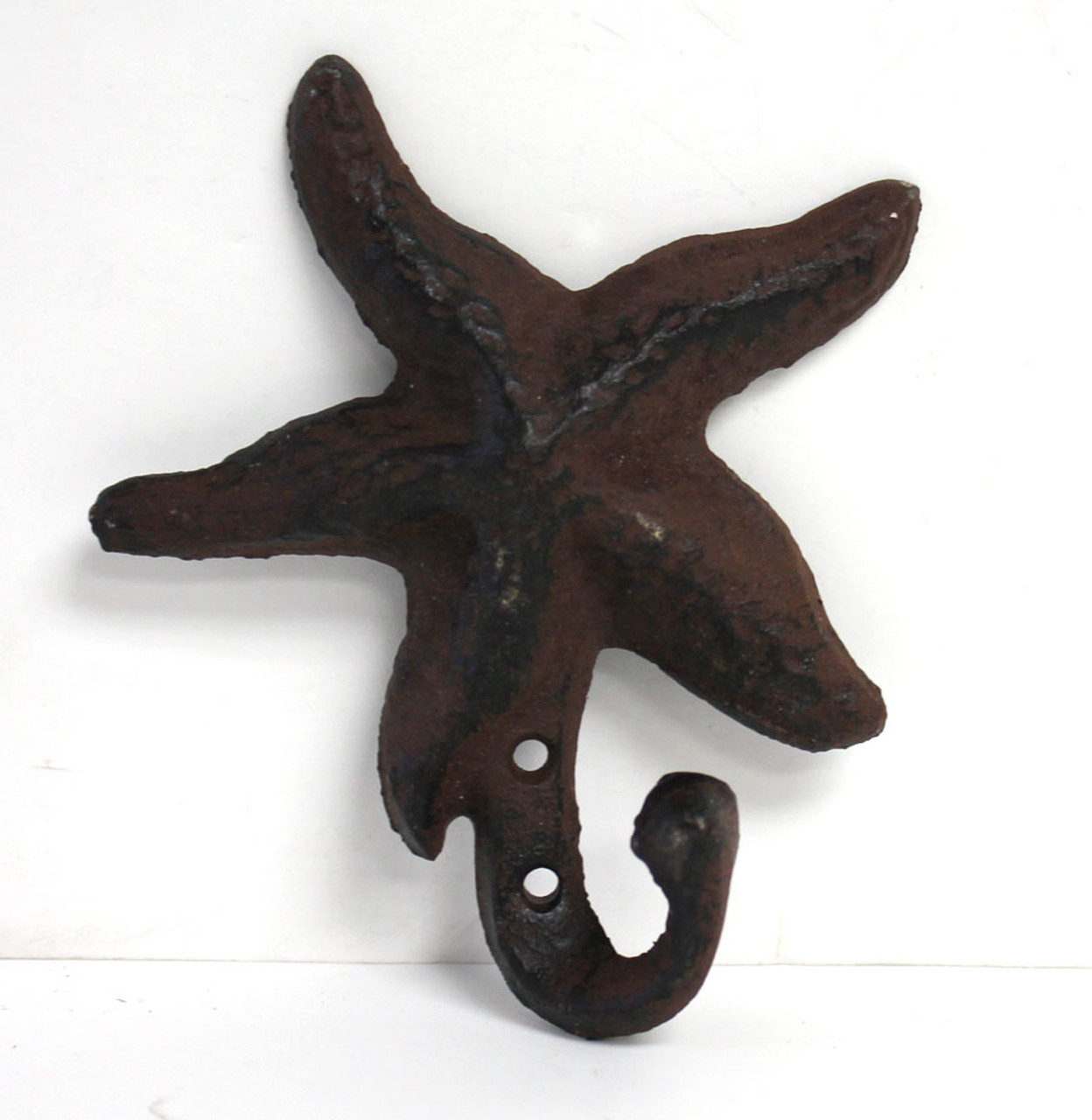 Rustic Cast Iron Vintage Sea Shell Iron Wall Coat Hook Hanger Beach House  Decor